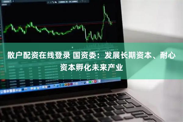 散户配资在线登录 国资委：发展长期资本、耐心资本孵化未来产业